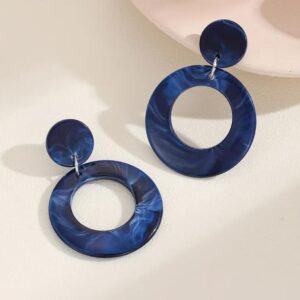 Resin Classic Blue Earrings