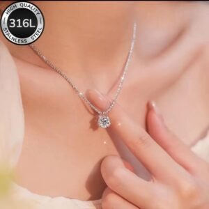 316 stainless steel zirconia Stone necklace