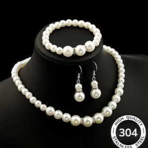 304 stainless steel set (necklace, earrings, bangles)
