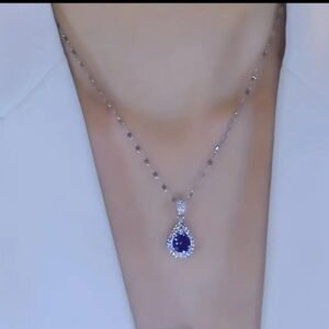 Blue stone Stainless steel necklace