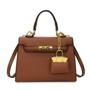 The White & Brown H Bag