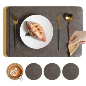 Leather Waterproof Heat Insulated Dining Mat