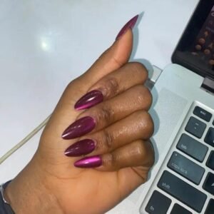 24pcs Glossy Almond Press on Nail